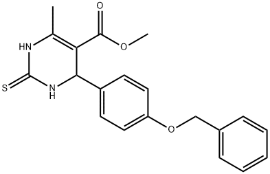 methyl 4-[4-(benzyloxy)phenyl]-6-methyl-2-thioxo-1,2,3,4-tetrahydro-5-pyrimidinecarboxylate 结构式