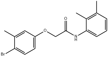 2-(4-bromo-3-methylphenoxy)-N-(2,3-dimethylphenyl)acetamide 结构式