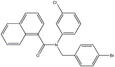 N-(4-bromobenzyl)-N-(3-chlorophenyl)-1-naphthamide 结构式