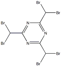 1,3,5-Triazine,2,4,6-tris(dibromomethyl)- 结构式