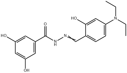 N'-[4-(diethylamino)-2-hydroxybenzylidene]-3,5-dihydroxybenzohydrazide 结构式