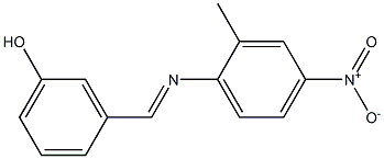 3-{[(2-methyl-4-nitrophenyl)imino]methyl}phenol 结构式