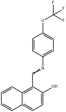 1-({[4-(trifluoromethoxy)phenyl]imino}methyl)-2-naphthol 结构式