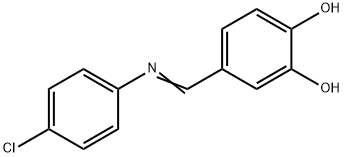 4-{[(4-chlorophenyl)imino]methyl}-1,2-benzenediol 结构式