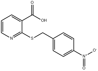 2-{[(4-nitrophenyl)methyl]sulfanyl}pyridine-3-carboxylic acid 结构式