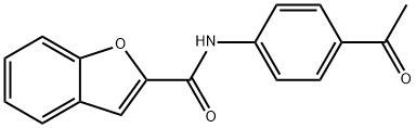 N-(4-acetylphenyl)-1-benzofuran-2-carboxamide 结构式