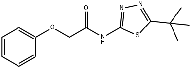 N-(5-tert-butyl-1,3,4-thiadiazol-2-yl)-2-phenoxyacetamide 结构式