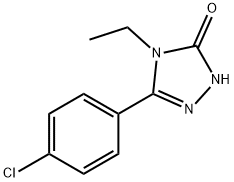 3H-1,2,4-Triazol-3-one, 5-(4-chlorophenyl)-4-ethyl-2,4-dihydro- 结构式