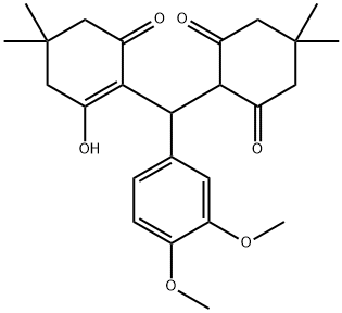 2-[(3,4-dimethoxyphenyl)(2-hydroxy-4,4-dimethyl-6-oxo-1-cyclohexen-1-yl)methyl]-5,5-dimethyl-1,3-cyclohexanedione 结构式