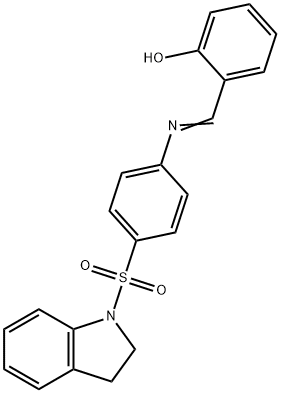 2-({[4-(2,3-dihydro-1H-indol-1-ylsulfonyl)phenyl]imino}methyl)phenol 结构式