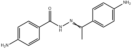 4-amino-N'-[(Z)-1-(4-aminophenyl)ethylidene]benzohydrazide 结构式