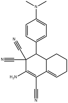 2-amino-4-[4-(dimethylamino)phenyl]-4a,5,6,7-tetrahydro-1,3,3(4H)-naphthalenetricarbonitrile 结构式