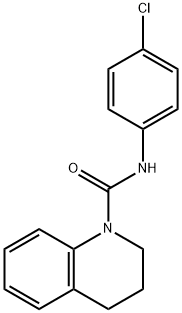 N-(4-chlorophenyl)-3,4-dihydro-1(2H)-quinolinecarboxamide 结构式