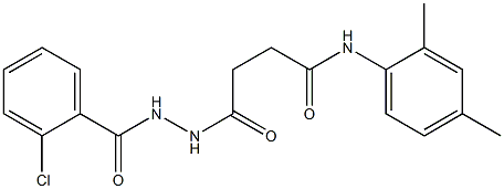 4-[2-(2-chlorobenzoyl)hydrazino]-N-(2,4-dimethylphenyl)-4-oxobutanamide 结构式