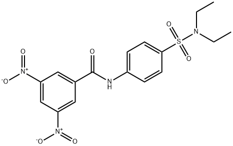 N-{4-[(diethylamino)sulfonyl]phenyl}-3,5-dinitrobenzamide 结构式