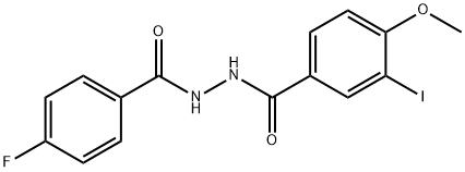 N'-(4-fluorobenzoyl)-3-iodo-4-methoxybenzohydrazide 结构式