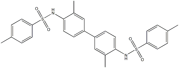 N-(3,3'-dimethyl-4'-{[(4-methylphenyl)sulfonyl]amino}[1,1'-biphenyl]-4-yl)-4-methylbenzenesulfonamide 结构式