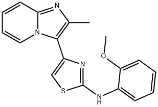 N-(2-methoxyphenyl)-4-(2-methylimidazo[1,2-a]pyridin-3-yl)-1,3-thiazol-2-amine 结构式