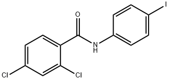 2,4-dichloro-N-(4-iodophenyl)benzamide 结构式