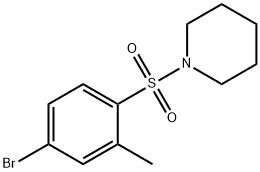 1-((4-溴-2-甲基苯基)磺酰基)哌啶 结构式