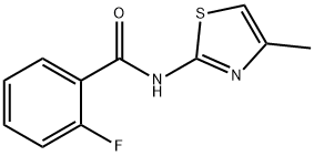 2-fluoro-N-(4-methyl-1,3-thiazol-2-yl)benzamide 结构式