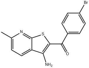 (3-amino-6-methylthieno[2,3-b]pyridin-2-yl)(4-bromophenyl)methanone 结构式