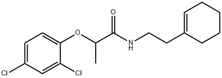 N-[2-(1-cyclohexen-1-yl)ethyl]-2-(2,4-dichlorophenoxy)propanamide 结构式