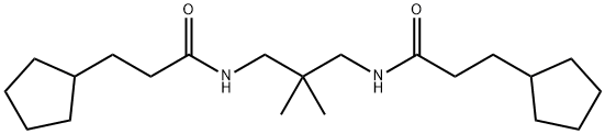 3-cyclopentyl-N-{3-[(3-cyclopentylpropanoyl)amino]-2,2-dimethylpropyl}propanamide 结构式