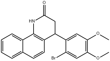 4-(2-bromo-4,5-dimethoxyphenyl)-3,4-dihydrobenzo[h]quinolin-2(1H)-one 结构式