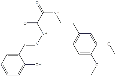 N-[2-(3,4-dimethoxyphenyl)ethyl]-2-[2-(2-hydroxybenzylidene)hydrazino]-2-oxoacetamide 结构式
