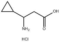 3-amino-3-cyclopropylpropanoic acid hydrochloride 结构式