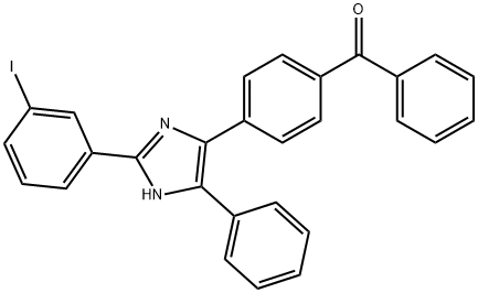 {4-[2-(3-iodophenyl)-5-phenyl-1H-imidazol-4-yl]phenyl}(phenyl)methanone 结构式