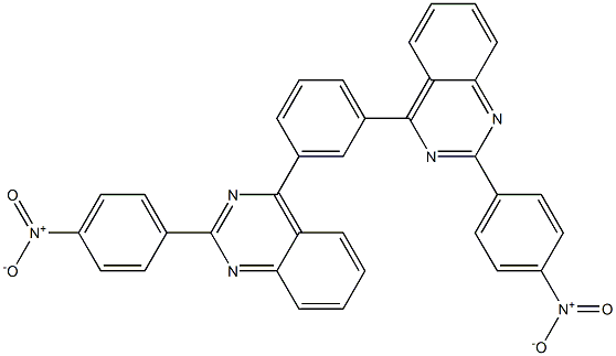 2-{4-nitrophenyl}-4-[3-(2-{4-nitrophenyl}-4-quinazolinyl)phenyl]quinazoline 结构式