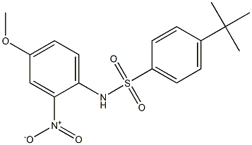 4-tert-butyl-N-{2-nitro-4-methoxyphenyl}benzenesulfonamide 结构式