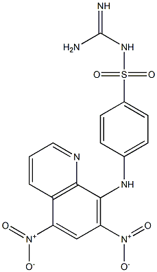 8-[4-({[amino(imino)methyl]amino}sulfonyl)anilino]-5,7-bisnitroquinoline 结构式