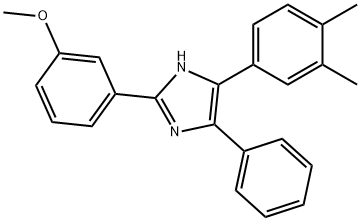 4-(3,4-dimethylphenyl)-2-(3-methoxyphenyl)-5-phenyl-1H-imidazole 结构式