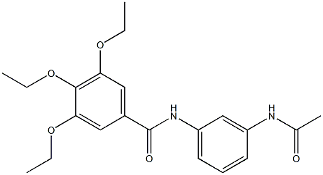 N-[3-(acetylamino)phenyl]-3,4,5-triethoxybenzamide 结构式