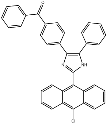 {4-[2-(10-chloro-9-anthryl)-5-phenyl-1H-imidazol-4-yl]phenyl}(phenyl)methanone 结构式