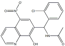 N-((2-chlorophenyl){8-hydroxy-5-nitro-7-quinolinyl}methyl)acetamide 结构式