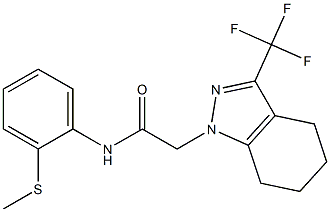 N-[2-(methylsulfanyl)phenyl]-2-[3-(trifluoromethyl)-4,5,6,7-tetrahydro-1H-indazol-1-yl]acetamide 结构式