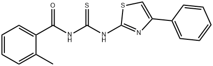 N-(2-methylbenzoyl)-N'-(4-phenyl-1,3-thiazol-2-yl)thiourea 结构式