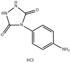 4-(4-氨基苯基)-1,2,4-三氮杂茂-3,5-二酮盐酸 结构式