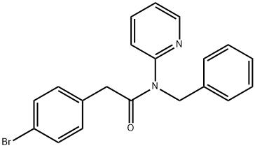 N-benzyl-2-(4-bromophenyl)-N-pyridin-2-ylacetamide 结构式