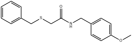 2-(benzylsulfanyl)-N-(4-methoxybenzyl)acetamide 结构式