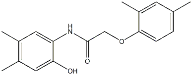 2-(2,4-dimethylphenoxy)-N-(2-hydroxy-4,5-dimethylphenyl)acetamide 结构式
