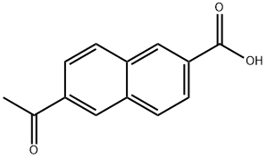 6-乙酰基-2-萘甲酸 结构式