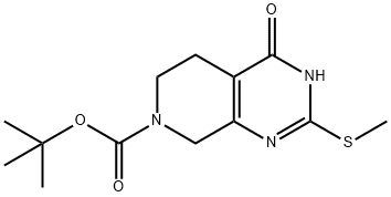 tert-butyl 4-hydroxy-2-(methylthio)-5,8-dihydropyrido[3,4-d]pyrimidine-7(6H)-carboxylate 结构式