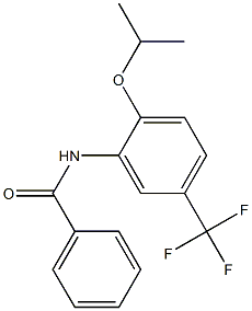 N-[2-isopropoxy-5-(trifluoromethyl)phenyl]benzamide 结构式