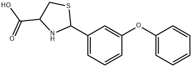 2-(3-phenoxyphenyl)-1,3-thiazolidine-4-carboxylic acid 结构式