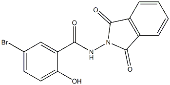 5-bromo-N-(1,3-dioxo-1,3-dihydro-2H-isoindol-2-yl)-2-hydroxybenzamide 结构式